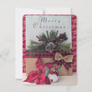 Tarjeta de Navidades navideños de Feliz