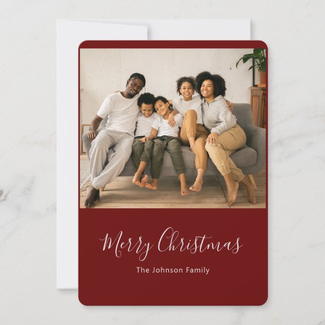 Tarjeta de Navidades navideños de Feliz Navidad (Anverso)