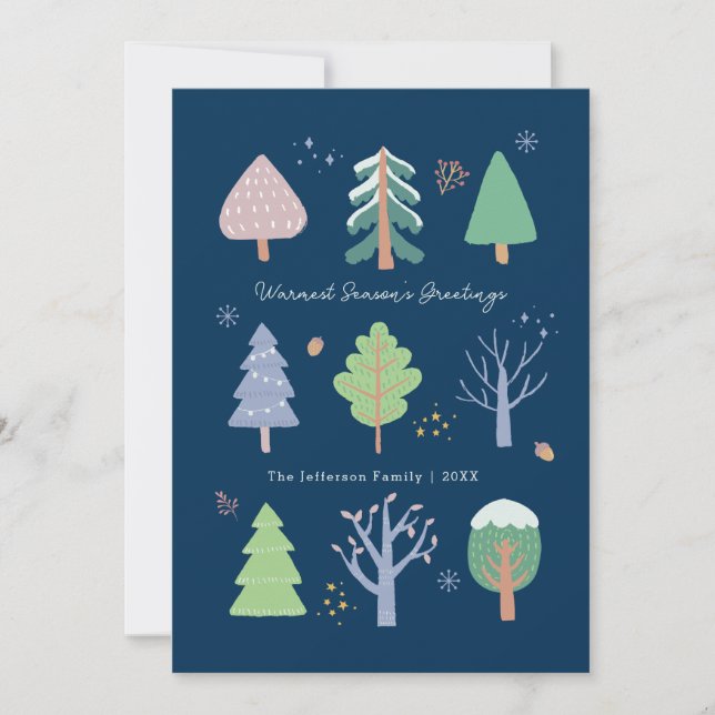 Tarjeta de Navidades navideños de saludos de tempo (Anverso)