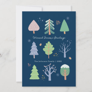 Tarjeta de Navidades navideños de saludos de tempo