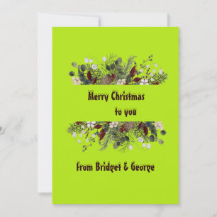 tarjeta de navidades neon lime green scandinavian 