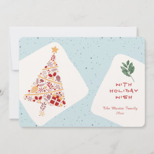 Tarjeta de Navidades Neutrales Minimalistas de vac
