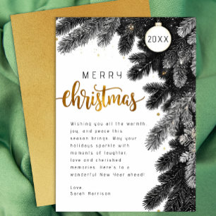 Tarjeta de Navidades no fotográficos de la rama de