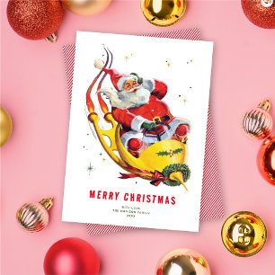 Tarjeta de Navidades no fotográficos Retro Santa s