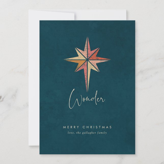 Tarjeta de Navidades no fotográficos Star of Wonde (Anverso)