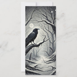 Tarjeta de Navidades nocturnos Black Bird Crow Dar