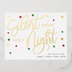 Tarjeta de navidades nocturnos sagrados de noche s