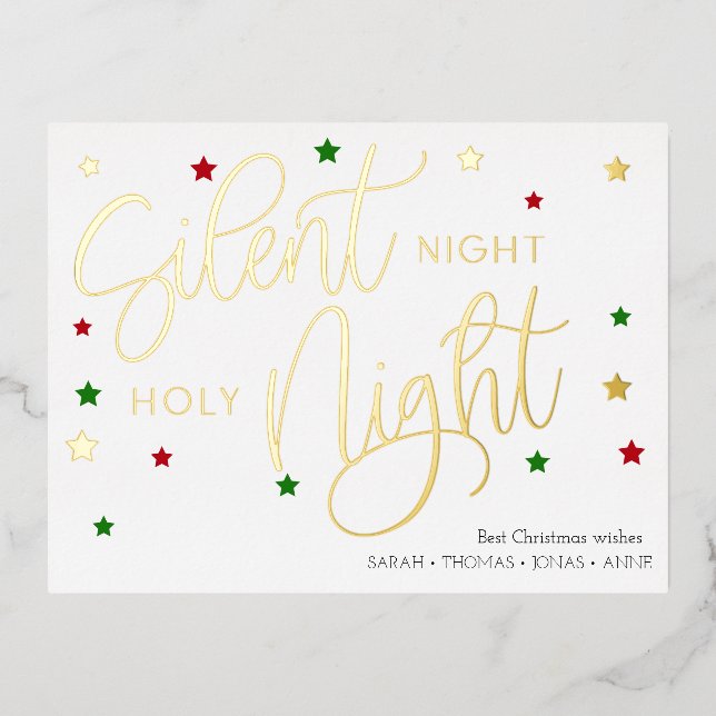 Tarjeta de navidades nocturnos sagrados de noche s (Anverso)