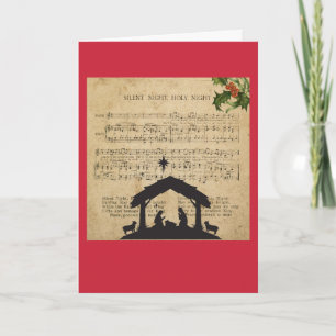 Tarjeta de Navidades nocturnos silenciosos