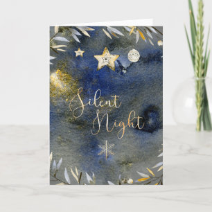 Tarjeta de Navidades nocturnos silenciosos (Vertíc
