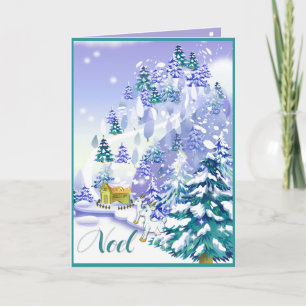 Tarjeta de Navidades Noel Winter Goat