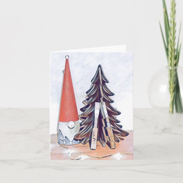 Tarjeta de Navidades Oboe Reed (Anverso)