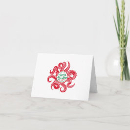 Tarjeta de Navidades Octopus