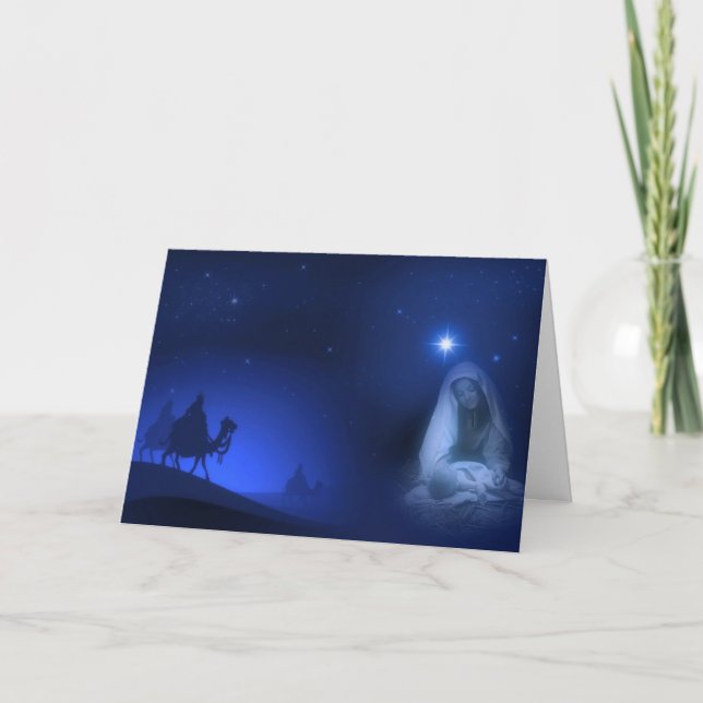 Tarjeta de navidades Oh Noche Santa (Anverso)