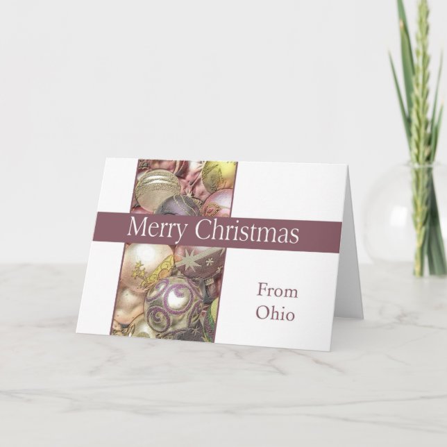 Tarjeta de Navidades Ohio, específica del estado (Anverso)