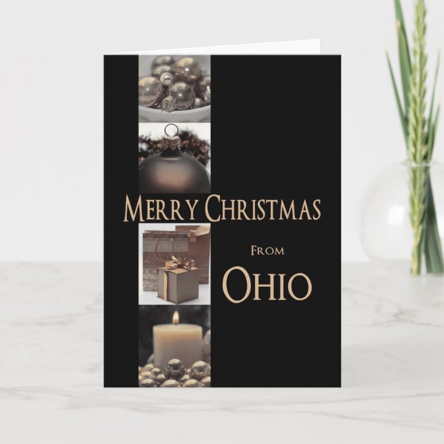 Tarjeta de Navidades Ohio, específica del estado (Anverso)