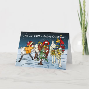 Tarjeta de Navidades ovinos - Le Deseamos Una Feli