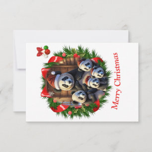 Tarjeta de Navidades Panda Bear