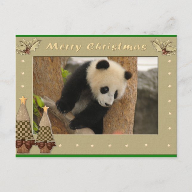 Tarjeta de Navidades Panda Panda Gigante Bear & Ba (Anverso)
