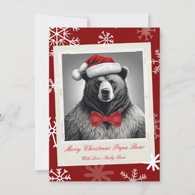 Tarjeta de Navidades Papa Bear (Anverso)