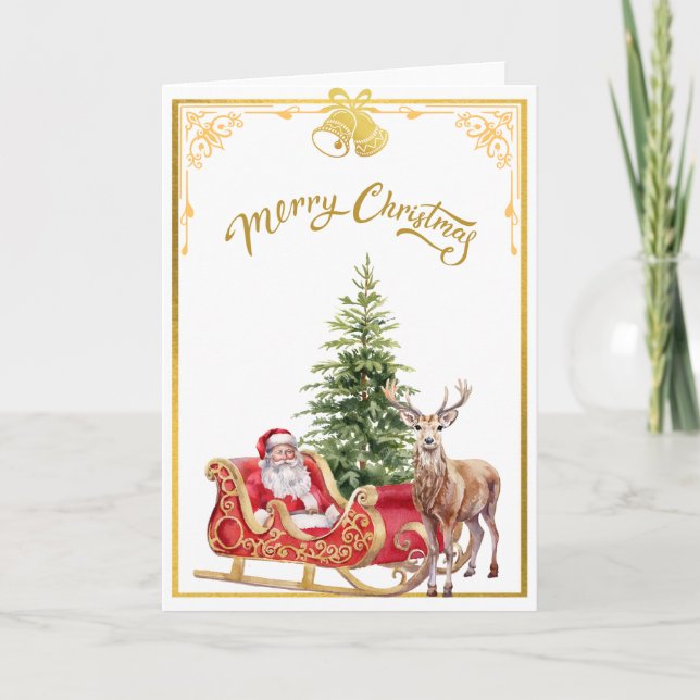 Tarjeta de navidades "Papá Noel vendrá" (Anverso)
