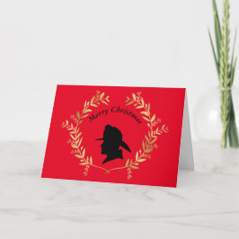 Tarjeta de Navidades para bomberos de la guerra de