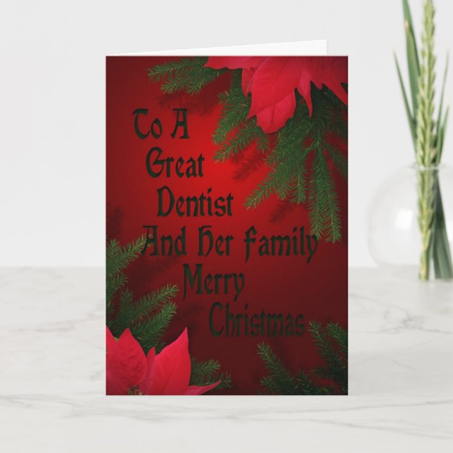 Tarjeta de navidades para dentista (Anverso)