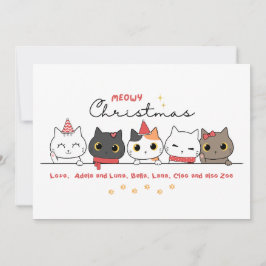 Tarjeta de Navidades para el amante del gato con t