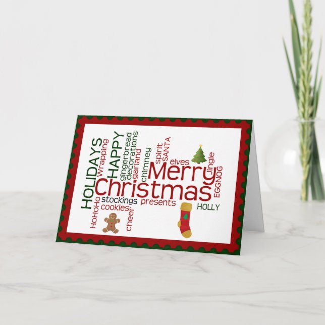 Tarjeta de navidades para familia, amigos, compañe (Anverso)