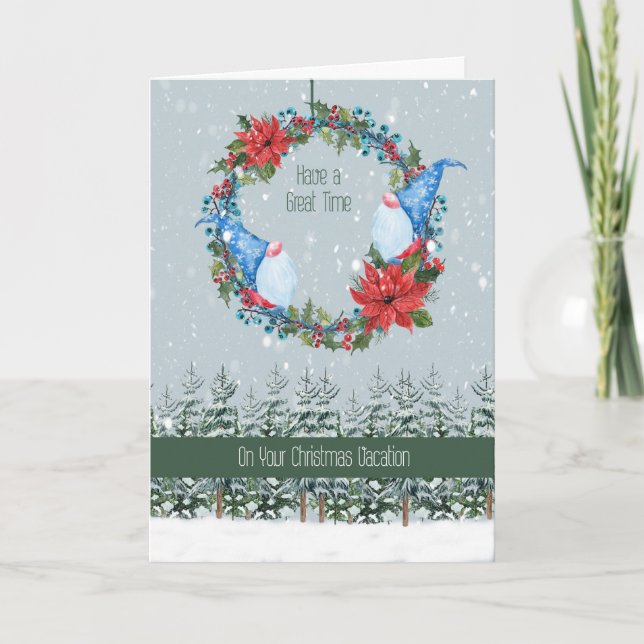 Tarjeta de navidades para familias de vacaciones (Anverso)