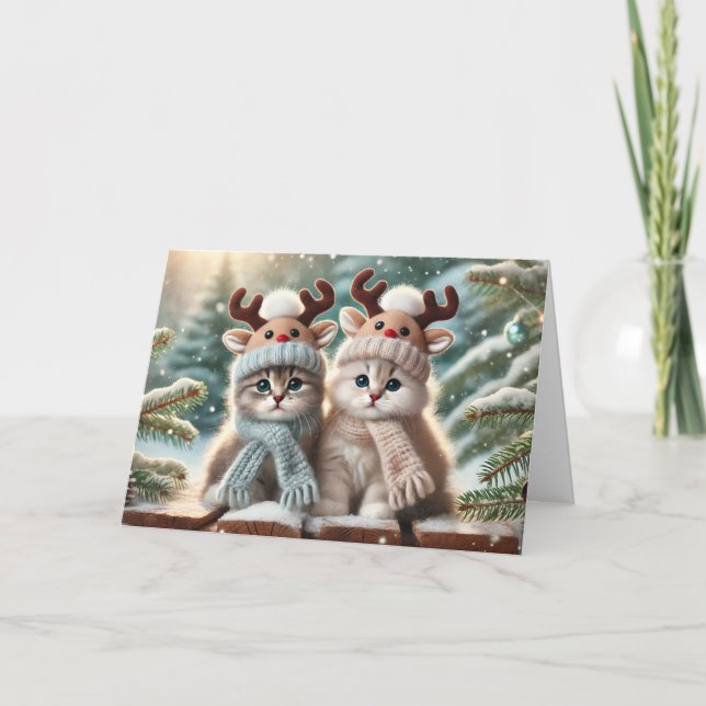 Tarjeta de Navidades para gatos (Anverso)