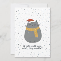 Tarjeta de Navidades para gatos Grumpy | Tarjeta d