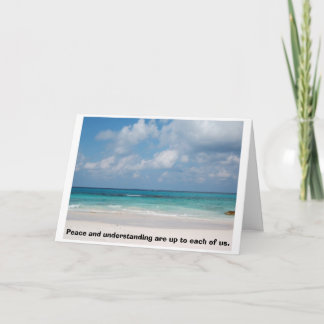 Tarjeta de Navidades para la Paz y la Comprensión 