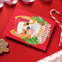 Tarjeta de navidades para los amantes del perro: S