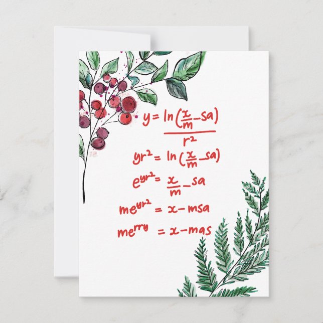 Tarjeta de navidades para matemáticos (bayas) (Anverso)