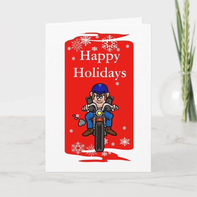 Tarjeta de Navidades para motociclistas (Anverso)