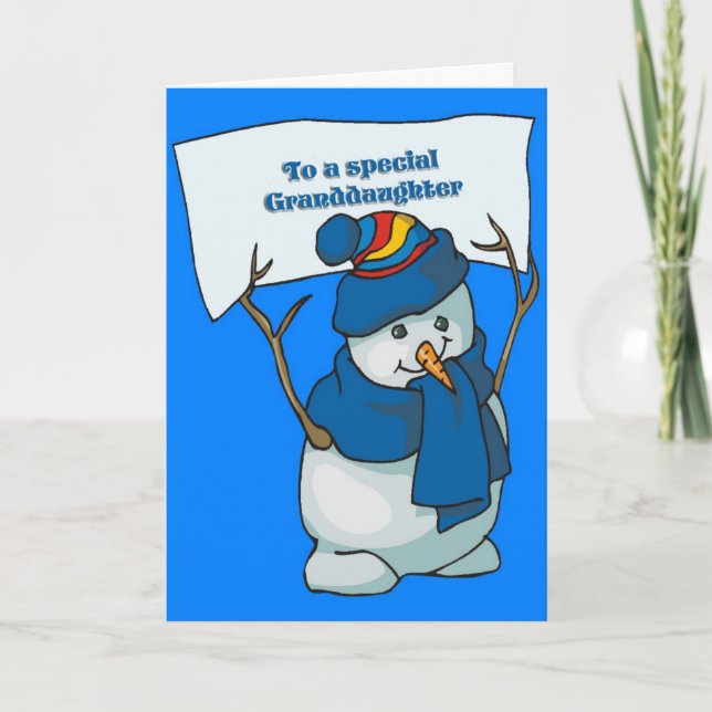 Tarjeta de navidades para nieta (Anverso)