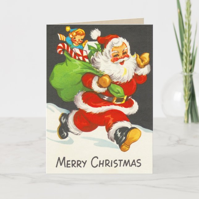 Tarjeta de Navidades para niños de época (Anverso)
