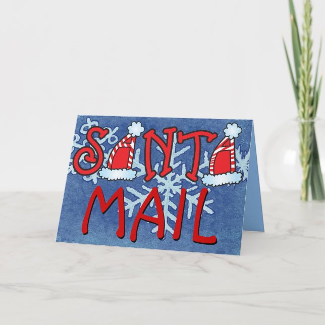 Tarjeta de Navidades para niños de Santa Claus (Anverso)