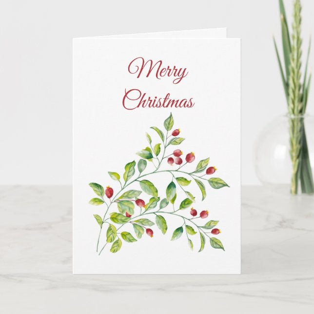 Tarjeta de Navidades para spray de Berry Winter (Anverso)