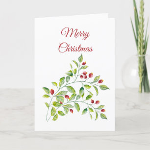 Tarjeta de Navidades para spray de Berry Winter