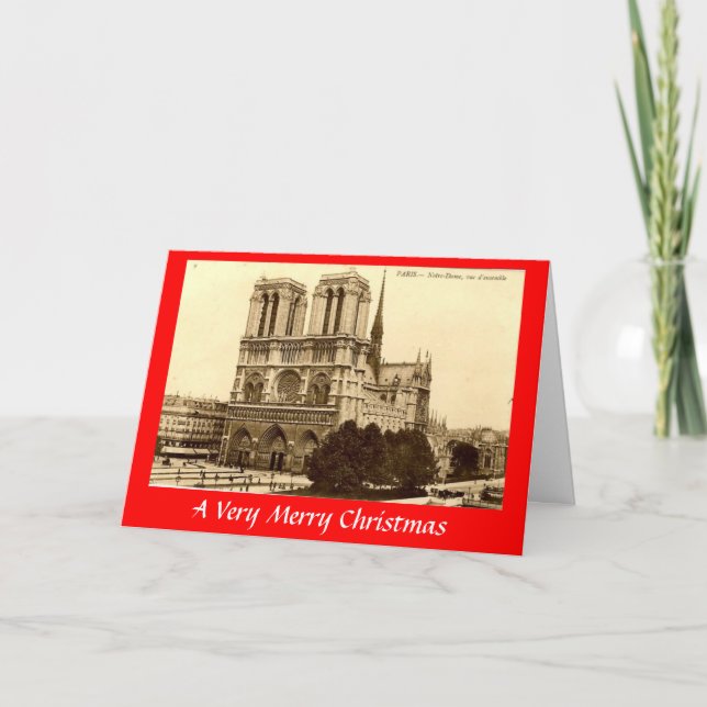 Tarjeta de Navidades - París, Notre-Dame (Anverso)