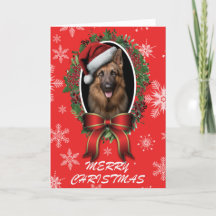 Tarjeta de navidades pastores alemanes