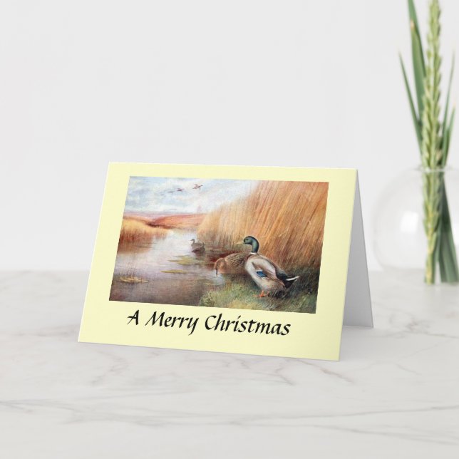 Tarjeta de Navidades - Patos salvajes (Anverso)