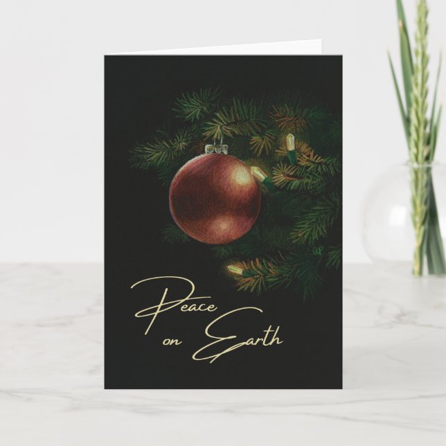 Tarjeta de Navidades "Paz en la Tierra" (Anverso)