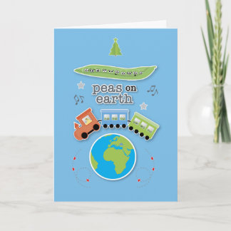 Tarjeta de Navidades Peas on Earth