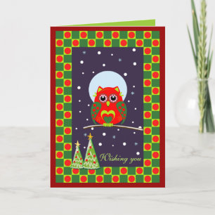 Tarjeta de Navidades personalizable con Owl