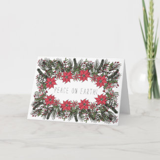 Tarjeta de Navidades personalizables de Peace on E