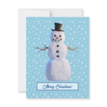 Tarjeta de Navidades personalizado 3D Snowman