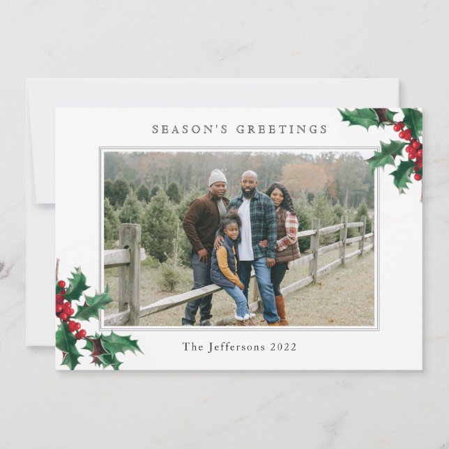 Tarjeta de Navidades Personalizados blancos de sal (Anverso)